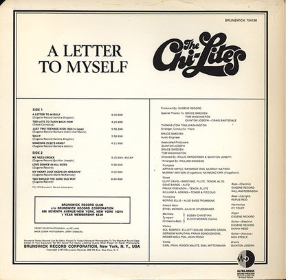The Chi-Lites - A Letter To Myself (LP, Album)
