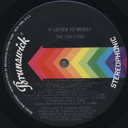 The Chi-Lites - A Letter To Myself (LP, Album)