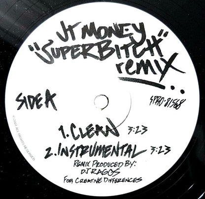 JT Money : Superbitch (Remix) (12", Promo)