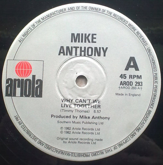 Mike Anthony : Why Can't We Live Together (12")