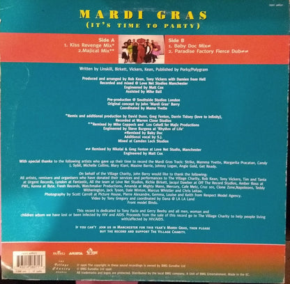 The Village Charity People : Mardi Gras (It's Time To Party) (12")