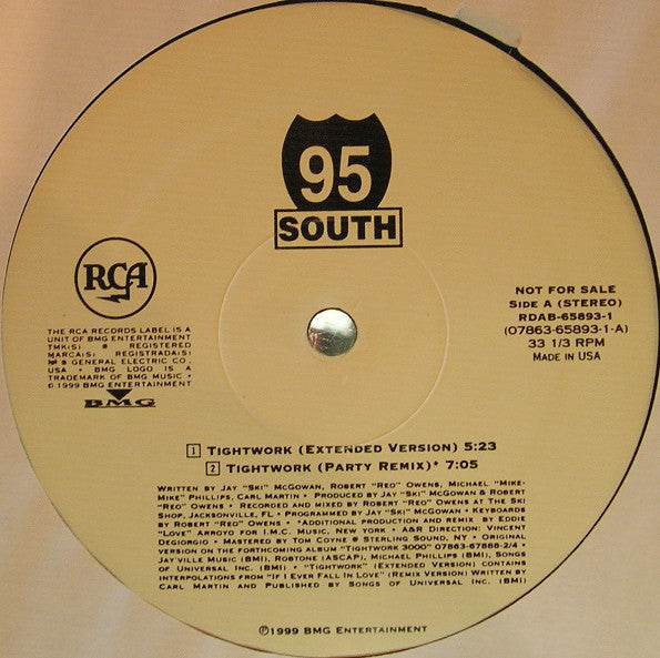95 South : Tightwork (12", Promo)