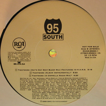95 South : Tightwork (12", Promo)