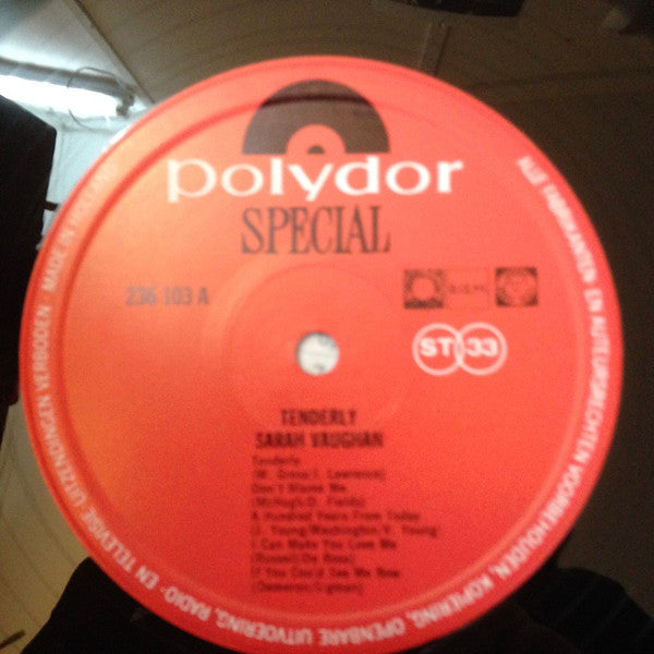 Sarah Vaughan - Tenderly (LP, Comp, Mono)