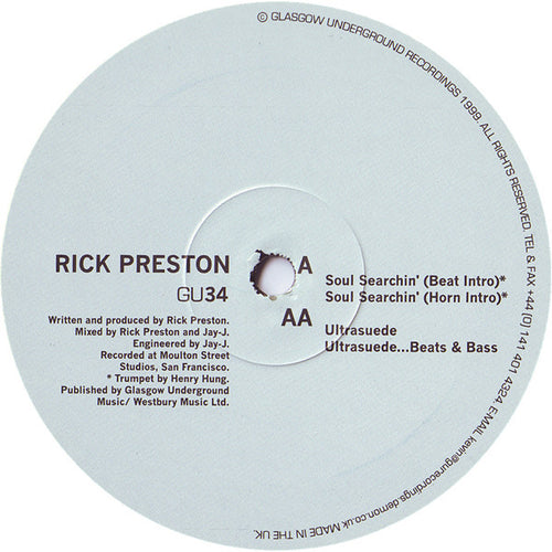 Rick Preston : Soul Searchin' / Ultrasuede (12")