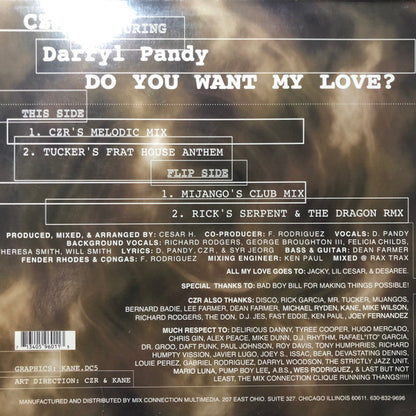 CZR Featuring Darryl Pandy - Do You Want My Love? (12")