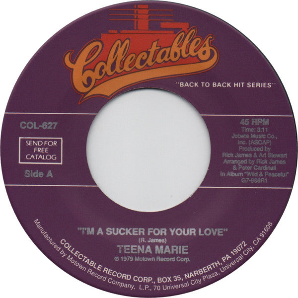 Teena Marie : I'm A Sucker For Your Love (7", Single, RE)