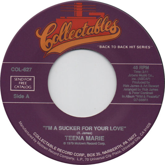 Teena Marie : I'm A Sucker For Your Love (7", Single, RE)