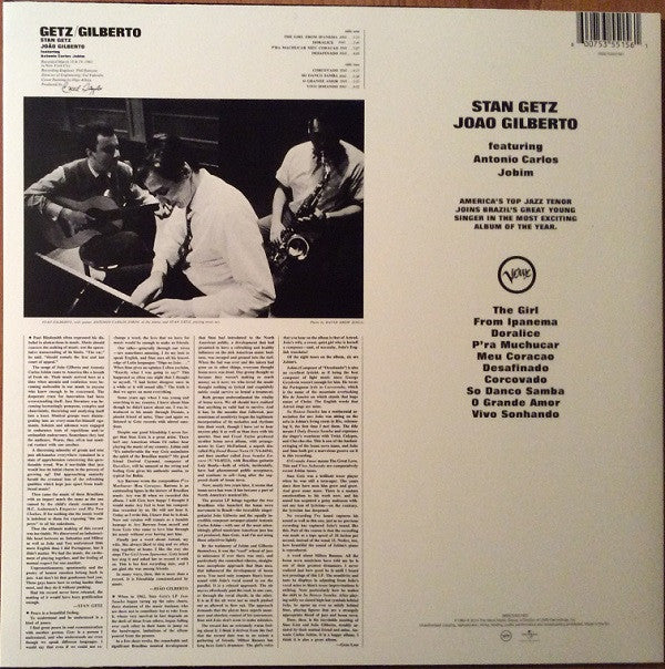 Stan Getz, Joao Gilberto* Featuring Antonio Carlos Jobim - Getz / Gilberto (LP, Album, RE, RM)