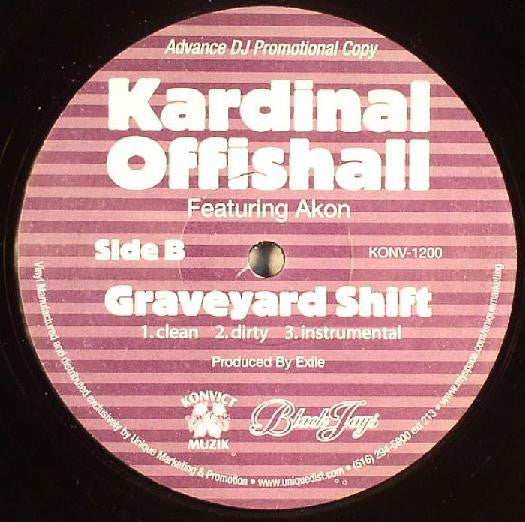 Kardinal Offishall Featuring Akon : Graveyard Shift (12", Promo)