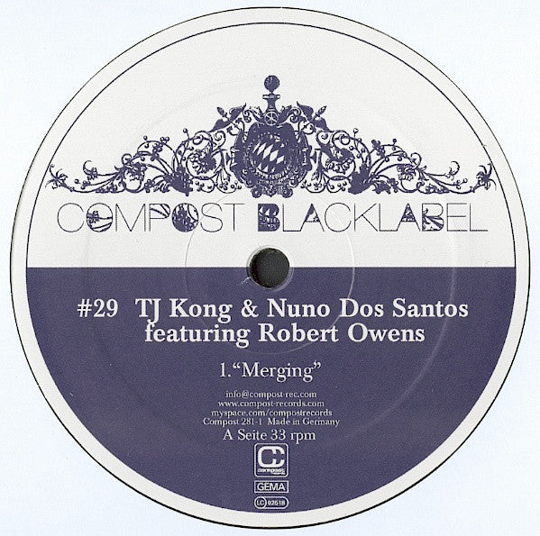 TJ Kong & Nuno Dos Santos Featuring Robert Owens - Merging (12")