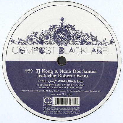 TJ Kong & Nuno Dos Santos Featuring Robert Owens - Merging (12")
