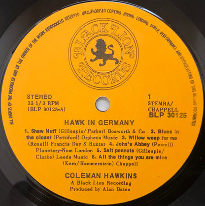 Coleman Hawkins & Bud Powell : Hawk In Germany (LP, Album, RE)