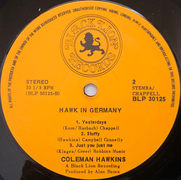 Coleman Hawkins & Bud Powell : Hawk In Germany (LP, Album, RE)