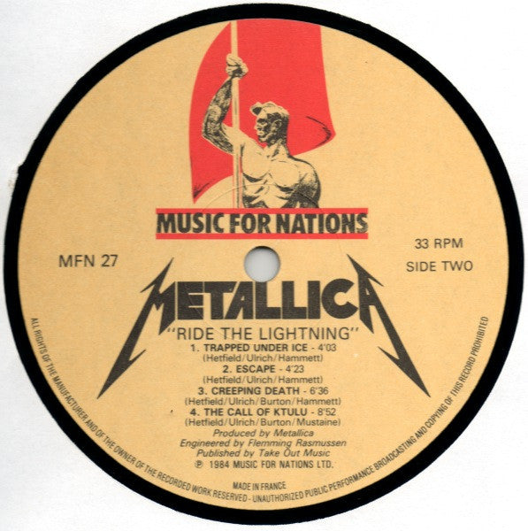 Metallica : Ride The Lightning (LP, Album)