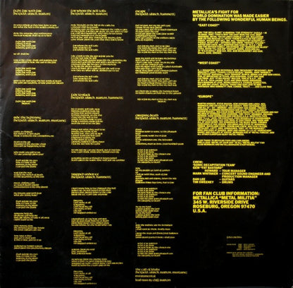 Metallica : Ride The Lightning (LP, Album)