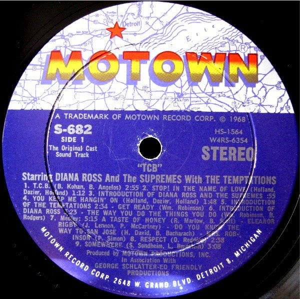 Diana Ross And The Supremes* With The Temptations - (The Original Soundtrack From) TCB (LP, Album, Gat)