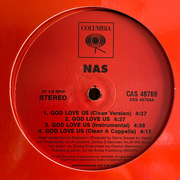 Nas : God Love Us (12", Promo)