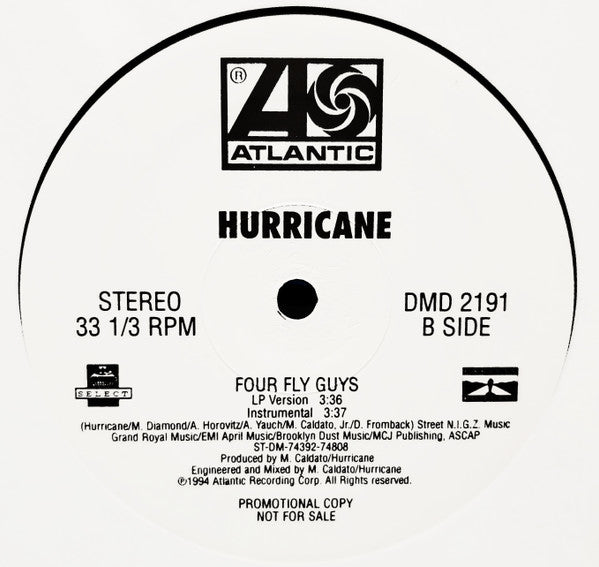 Coolio & 40 Thevz / Hurricane  - Dial A Jam / Four Fly Guys (12", Promo)