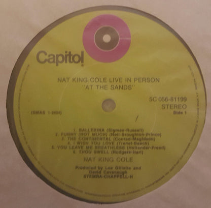 Nat King Cole - Live In Person "At The Sands" (LP, Album)