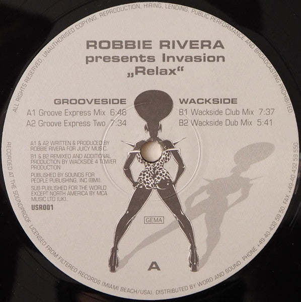 Robbie Rivera Presents Invasion  - Relax (12")