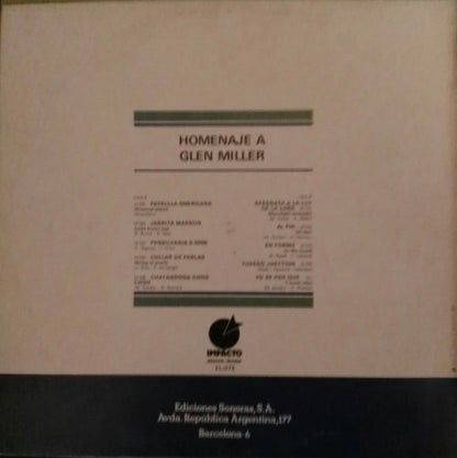 Memphis Maker y Orquesta : Homenaje A Glenn Miller (LP)