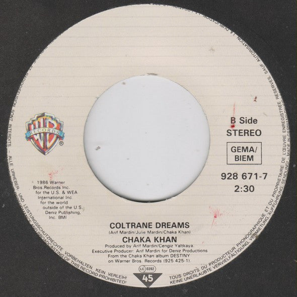 Chaka Khan : Love Of A Lifetime (7", Single)