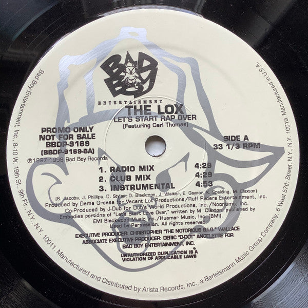 The Lox - Let's Start Rap Over (12", Promo)