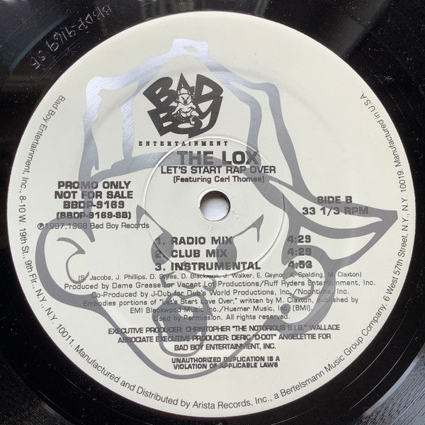 The Lox - Let's Start Rap Over (12", Promo)