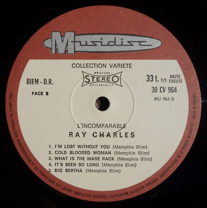 Ray Charles : L'Incomparable (LP, Album, Comp)