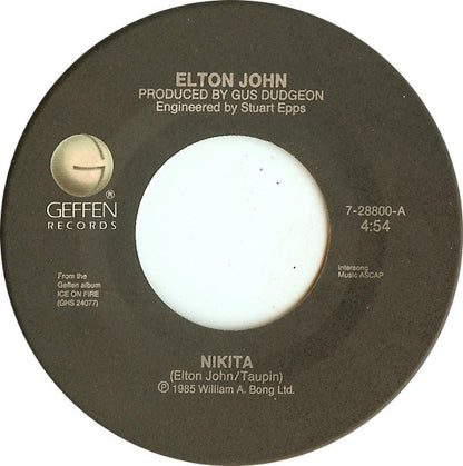 Elton John : Nikita (7", Spe)