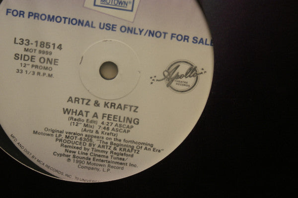 Artz & Kraftz - What A Feeling (12", Promo)