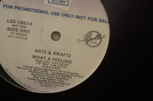 Artz & Kraftz - What A Feeling (12", Promo)