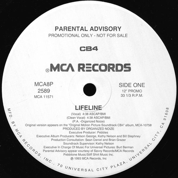 Parental Advisory : Lifeline (12", Promo)