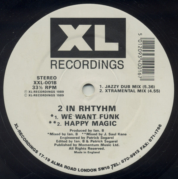 2 In Rhtyhm* : We Want Funk (12")