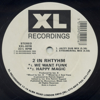2 In Rhtyhm* : We Want Funk (12")