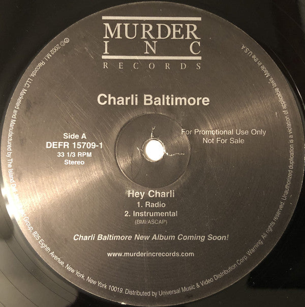 Charli Baltimore : Hey Charli (12", Promo)
