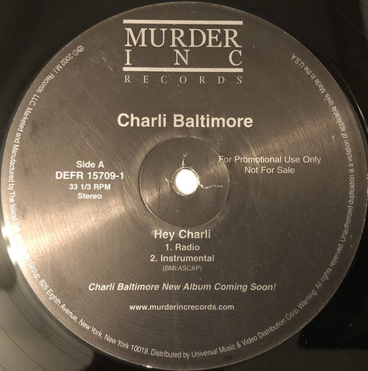 Charli Baltimore : Hey Charli (12", Promo)