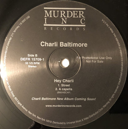 Charli Baltimore : Hey Charli (12", Promo)