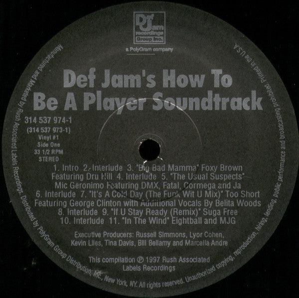 Various - Def Jam's How To Be A Player Soundtrack (2xLP, Comp)