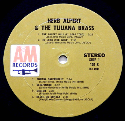 Herb Alpert & The Tijuana Brass : The Lonely Bull (LP, Album, RE, Mon)