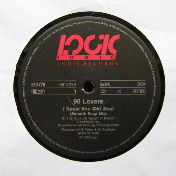 90 Lovers : I Know You Got Soul (12")