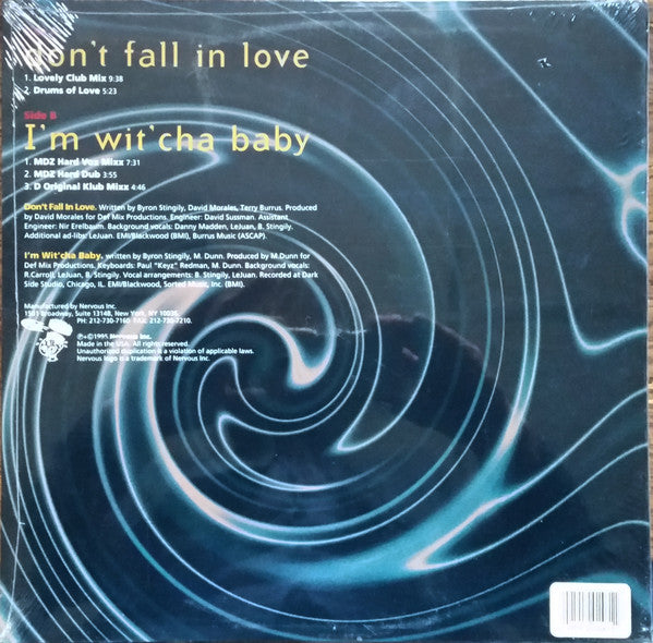 Byron Stingily : Don't Fall In Love (12")
