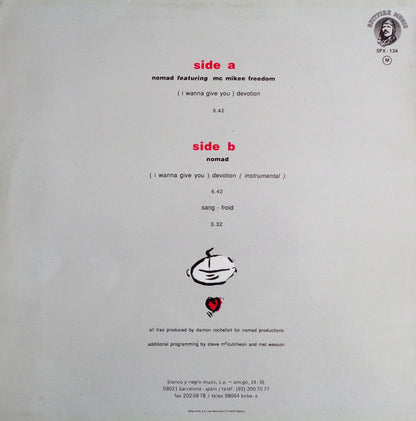 Nomad Featuring Mc Mikee Freedom : (I Wanna Give You) Devotion (12")