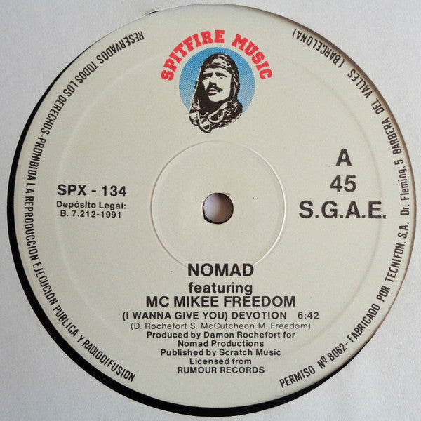 Nomad Featuring Mc Mikee Freedom : (I Wanna Give You) Devotion (12")
