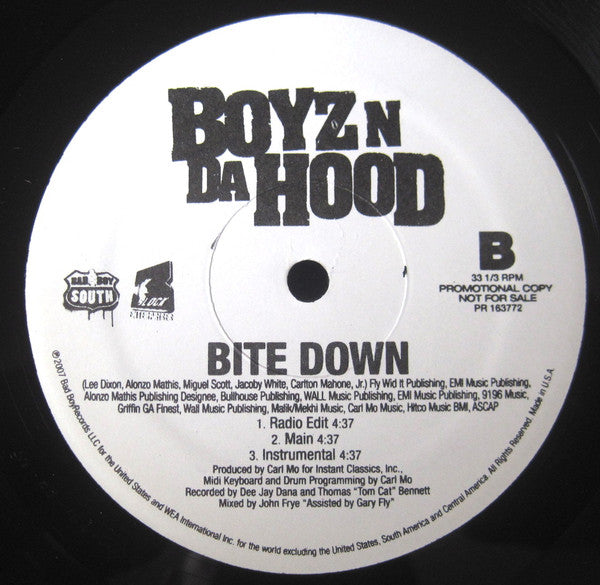 Boyz N Da Hood : Everybody Know Me / Bite Down (12", Promo)