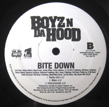 Boyz N Da Hood : Everybody Know Me / Bite Down (12", Promo)