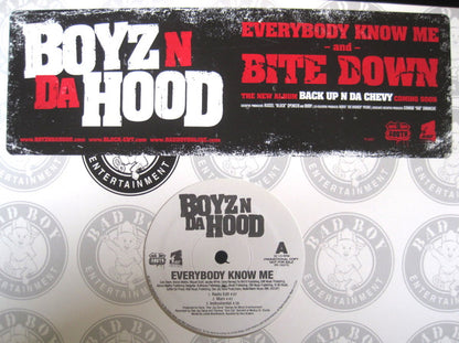 Boyz N Da Hood : Everybody Know Me / Bite Down (12", Promo)