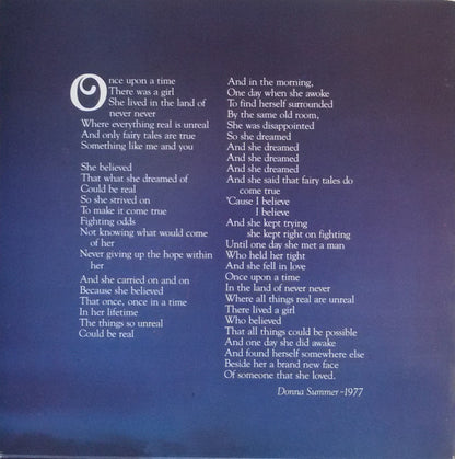 Donna Summer : Once Upon A Time... (2xLP, Album, Gat)
