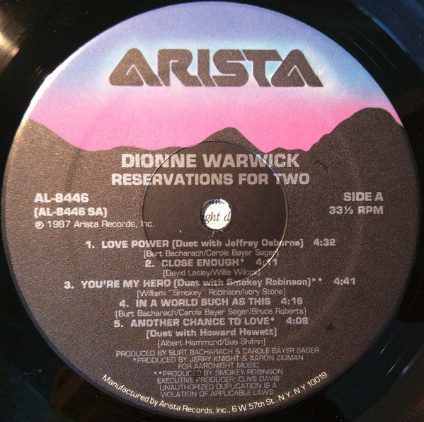 Dionne* - Reservations For Two (LP, Album)